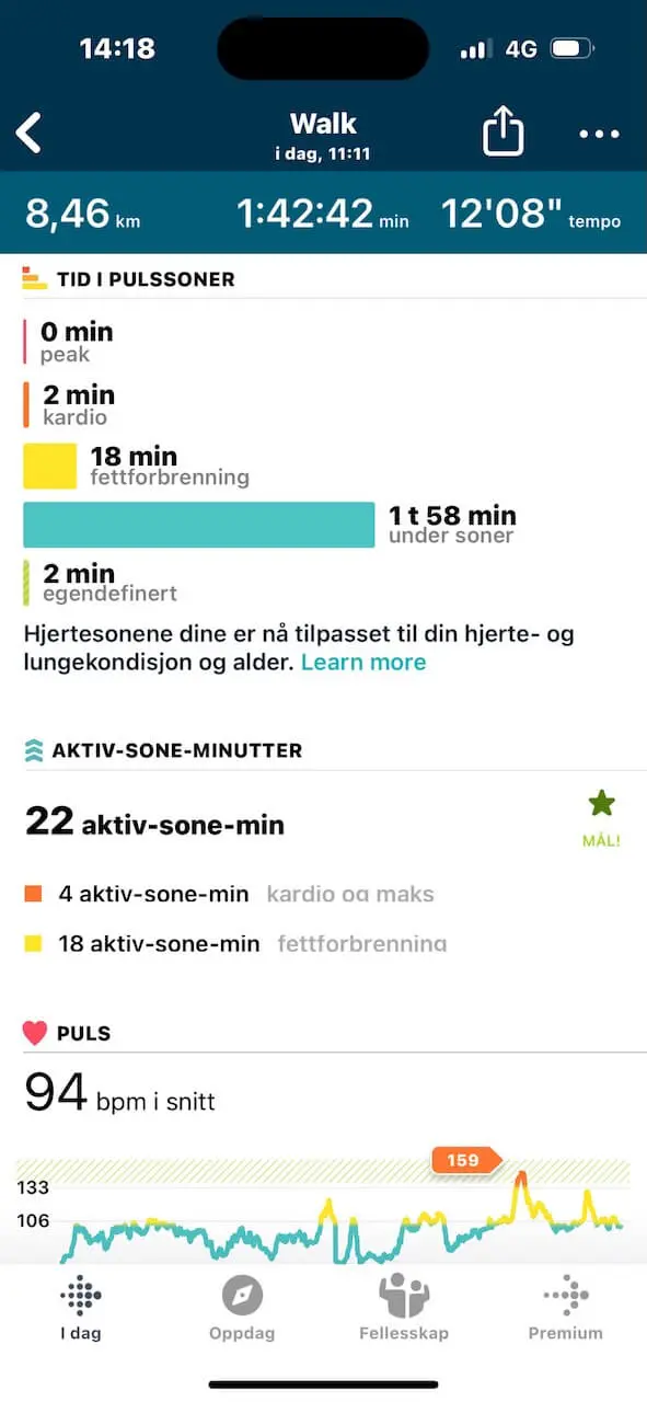 aktivitetsklokke test