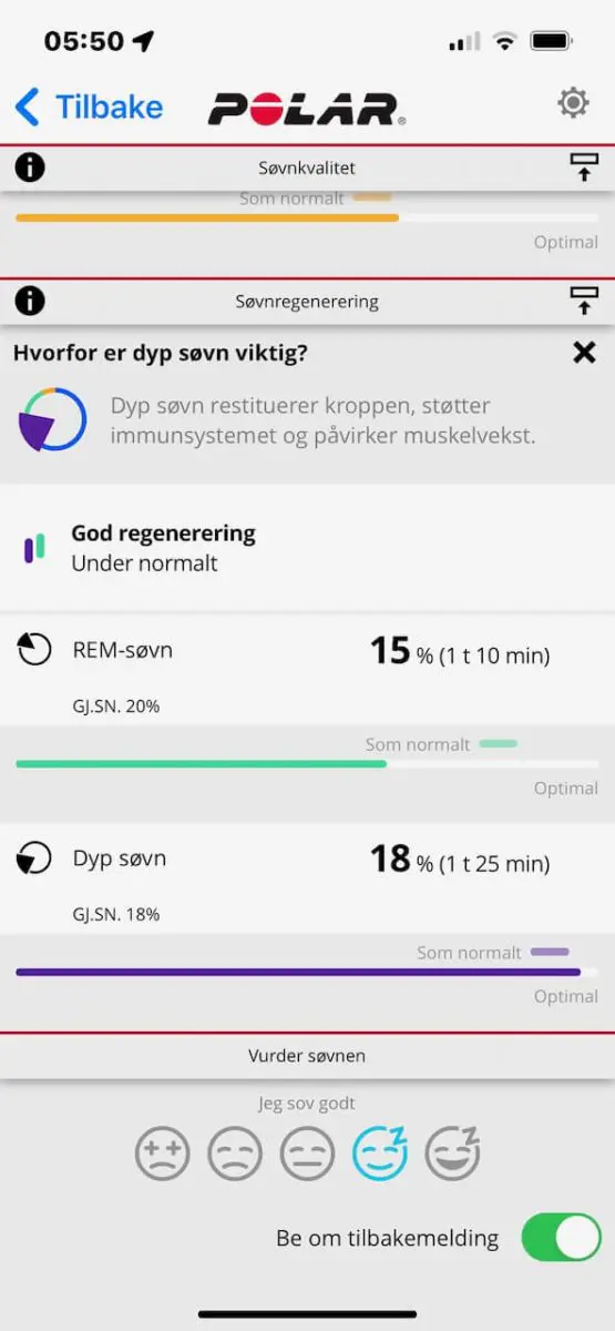 ANS søvnanalyse