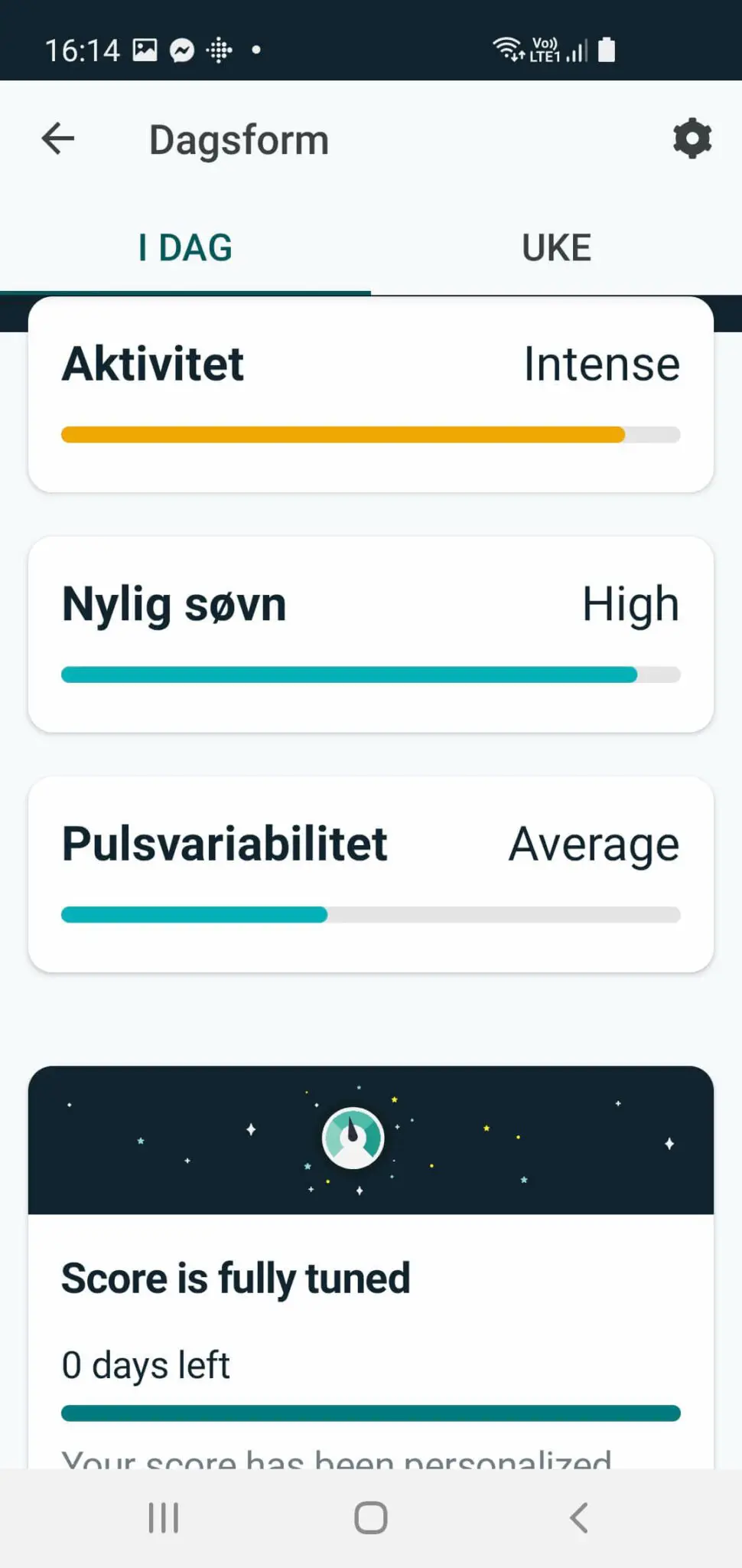 Fitbit Daily Readiness Score