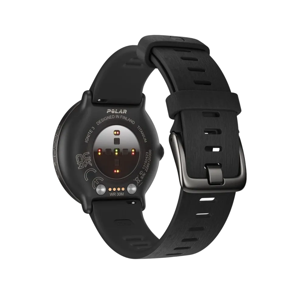 Polar Ignite 3 Titanium, Svart silikon