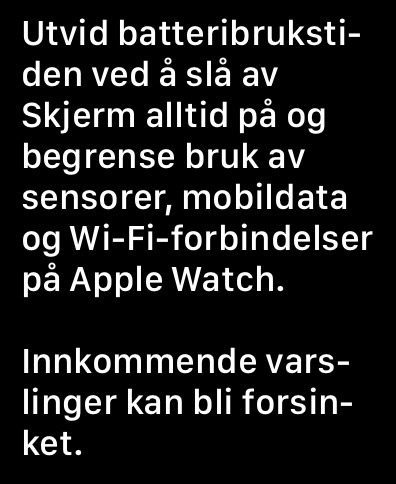 Apple Watch - Spareblussmodus