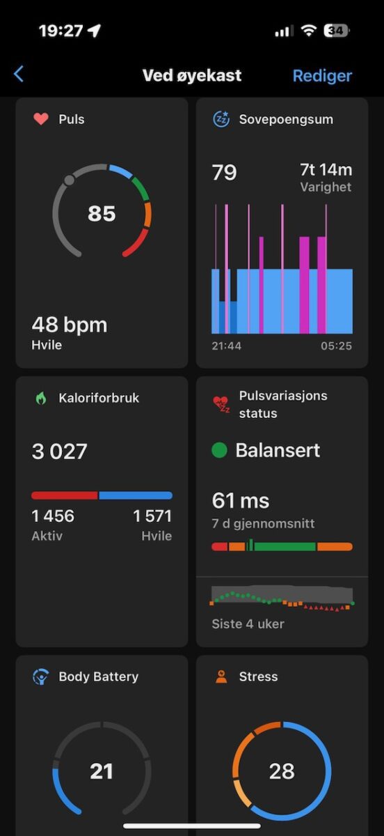 aktivitetsmåler test