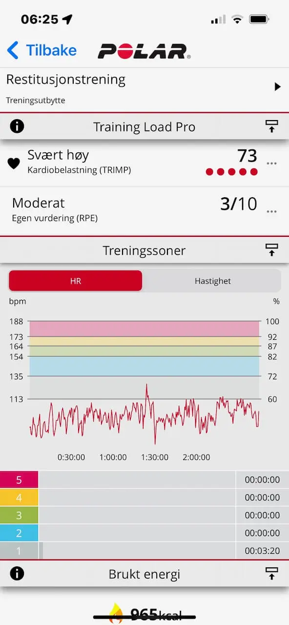 Polar - Polar Flow trening oppsummering