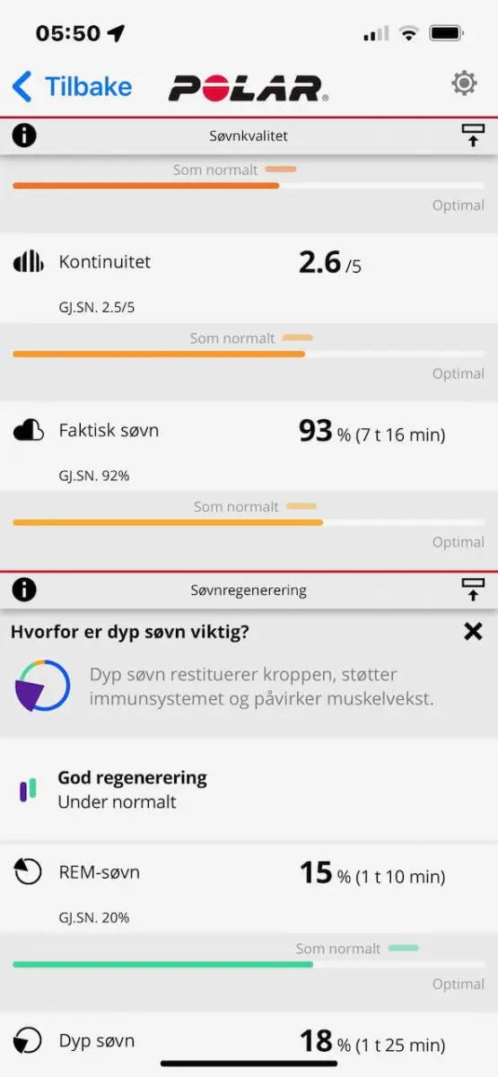 ANS søvnanalyse