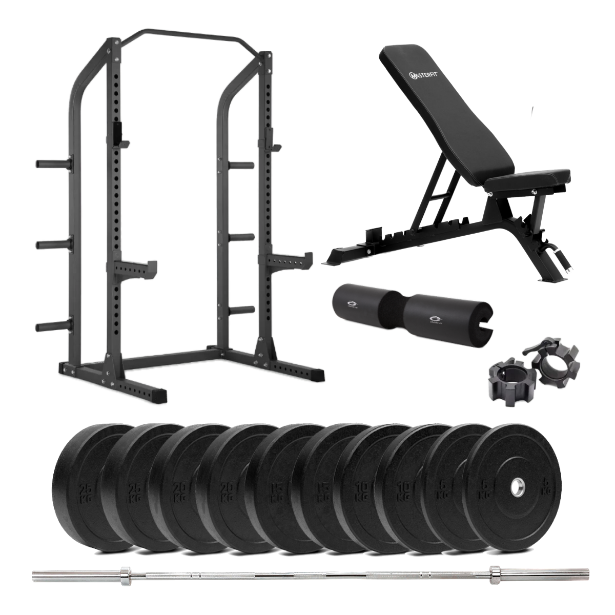 Masterfit 300 Half Rack Bumper Styrkepakke - 150 kg