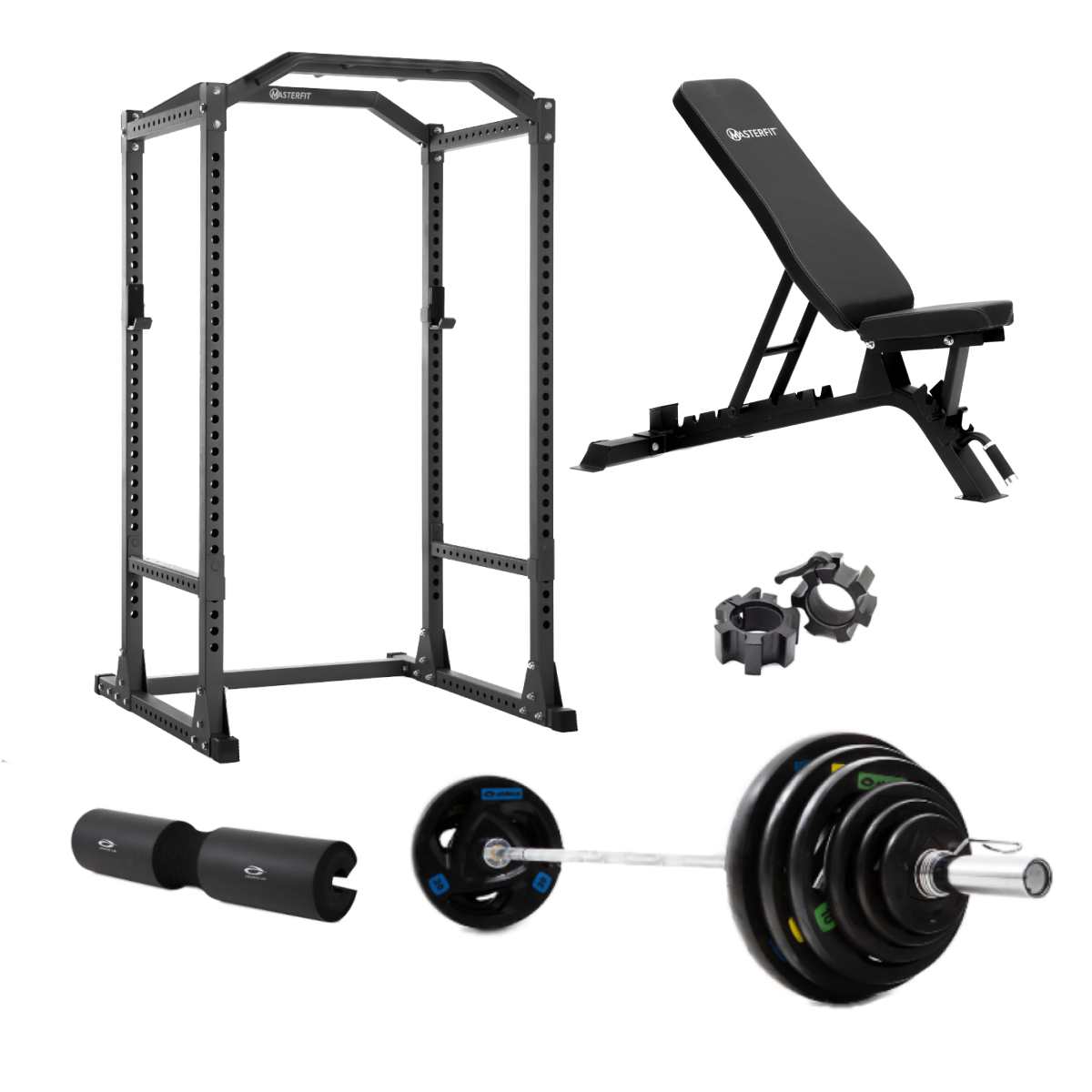 Masterfit 400 Power Rack Olympic Styrkepakke - 150 kg