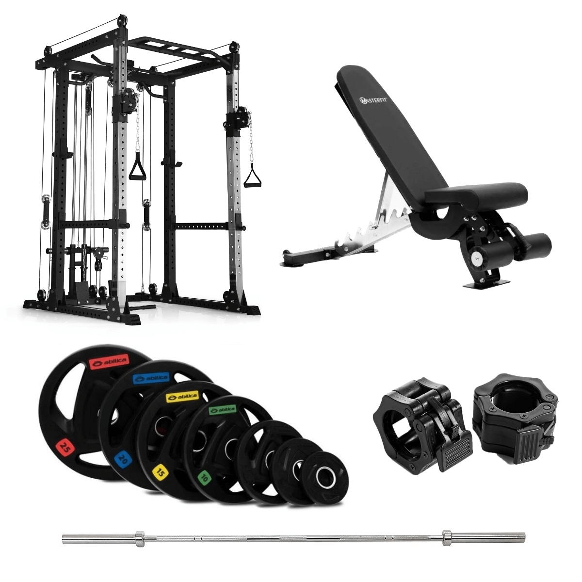 Abilica PR 550 Power Rack Olympic med benk - 150 kg