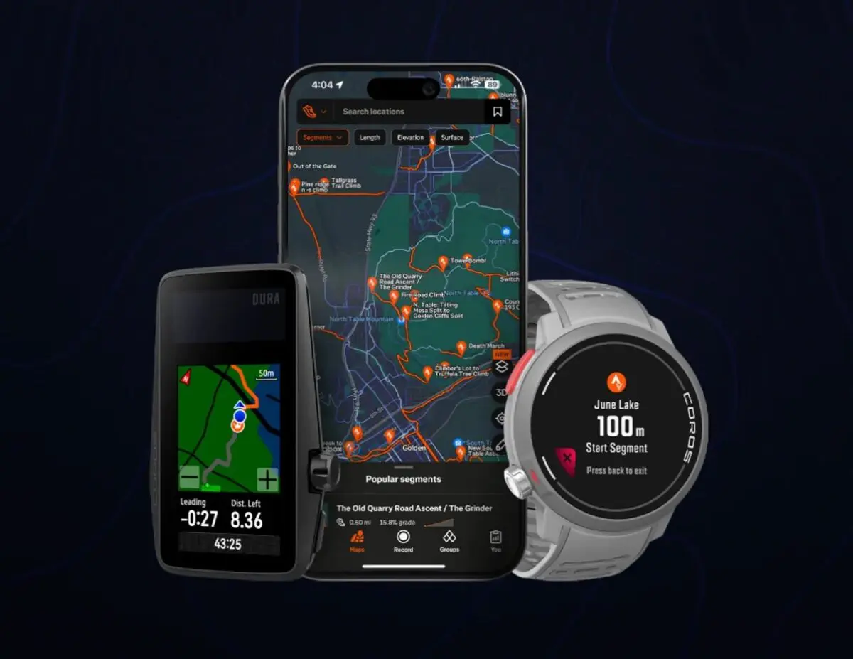 Strava Live Segments COROS