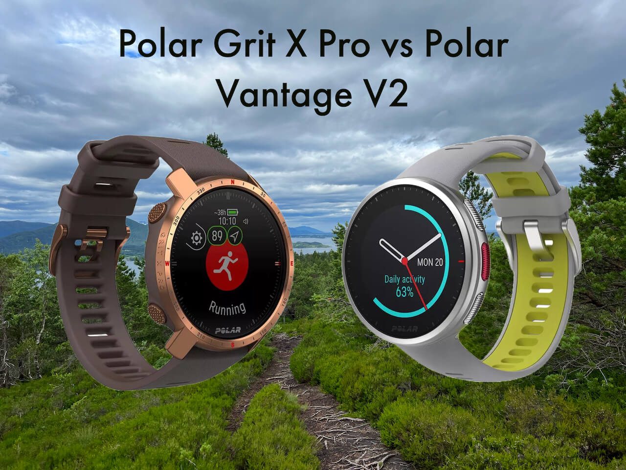 Featured image for “Polar Grit X Pro vs. Polar Vantage V2 – Hvilken er best for deg?”