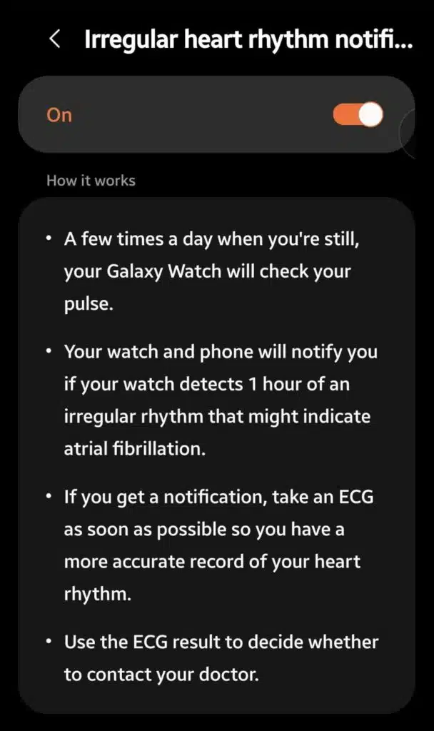 Samsung Galaxy Watch EKG